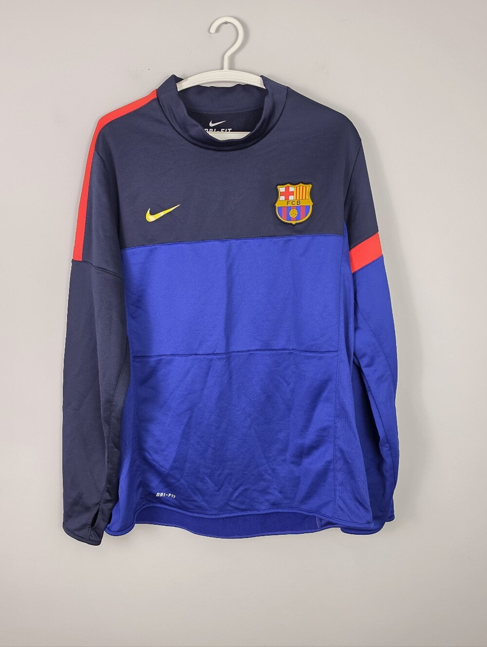 Nike FC Barcelona Barcá Soccer Training Drill Top Jersey Blue Mens XL 477937-435 - Picture 4 of 14